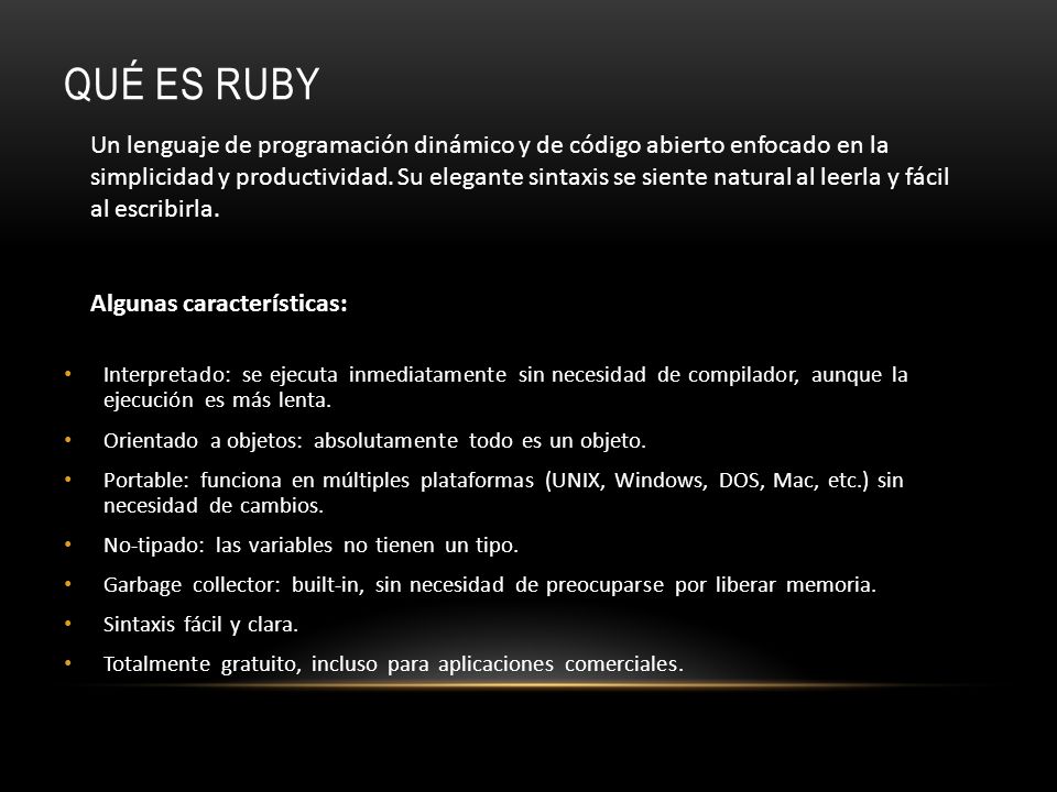 85 motivos* para Ruby on Rails - ppt descargar