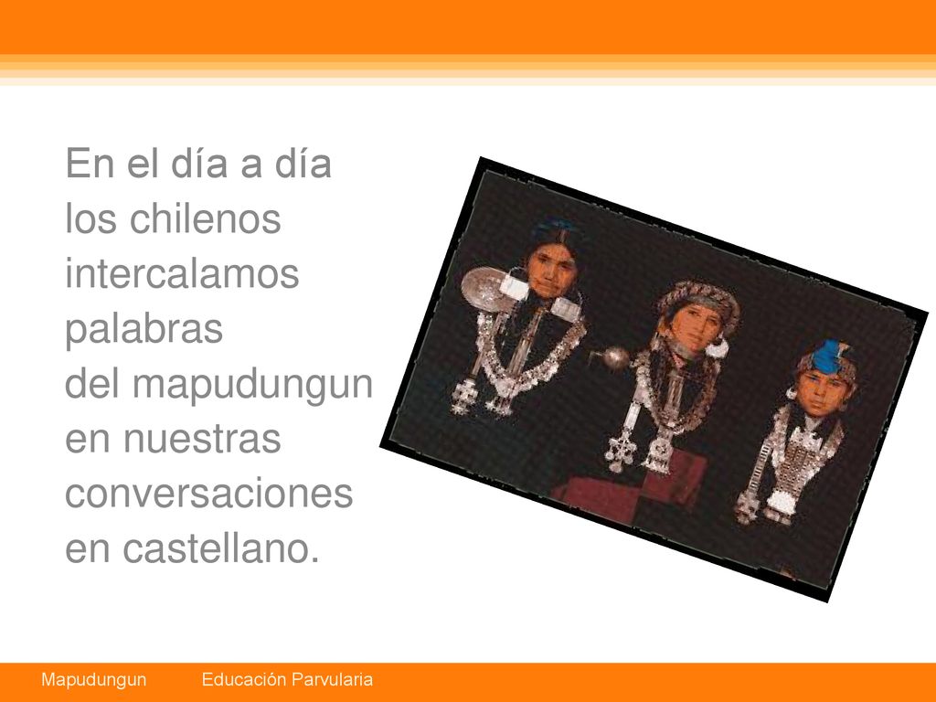 En el día a día los chilenos. intercalamos. palabras. del mapudungun. en nuestras. conversaciones.