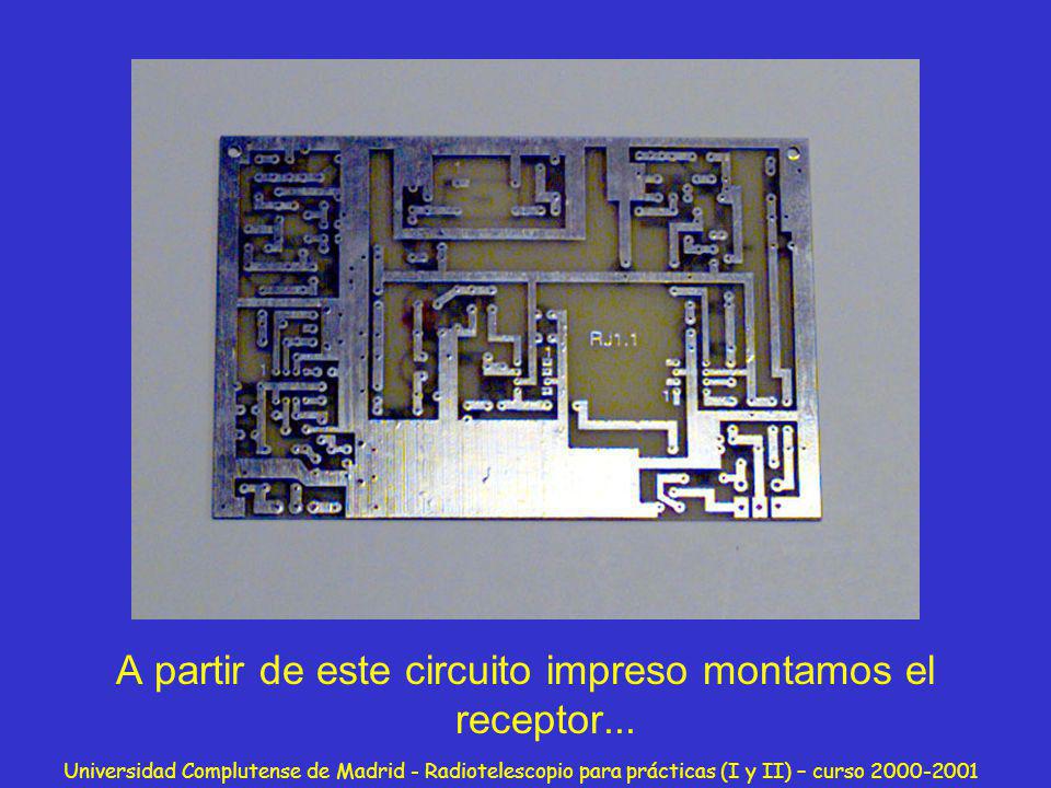 A partir de este circuito impreso montamos el receptor...