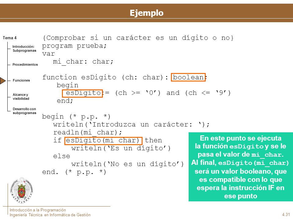 Otro ejemplo {Mostrar los días del mes} program diasDelMes; var