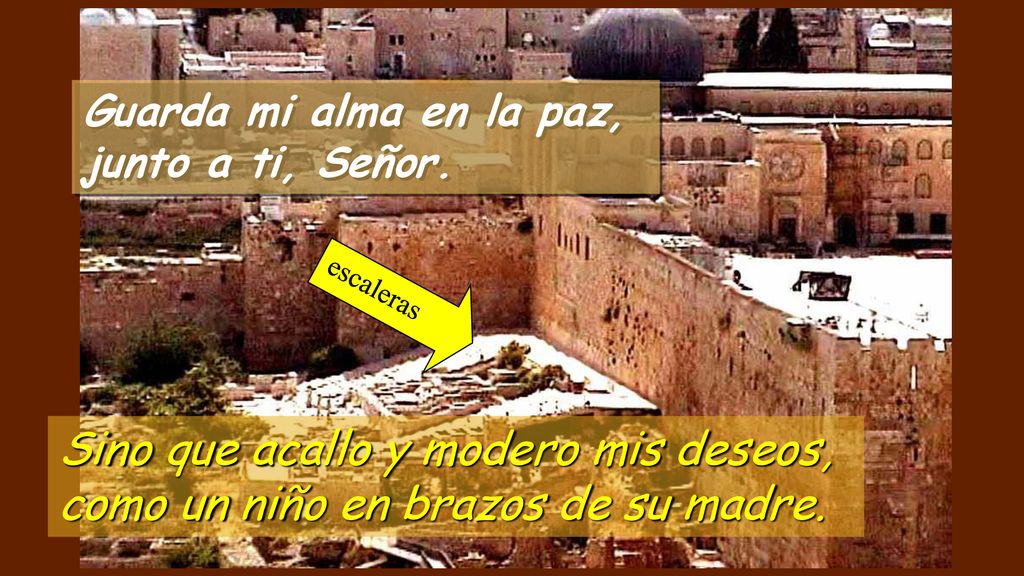 Guarda mi alma en la paz, junto a ti, Señor.