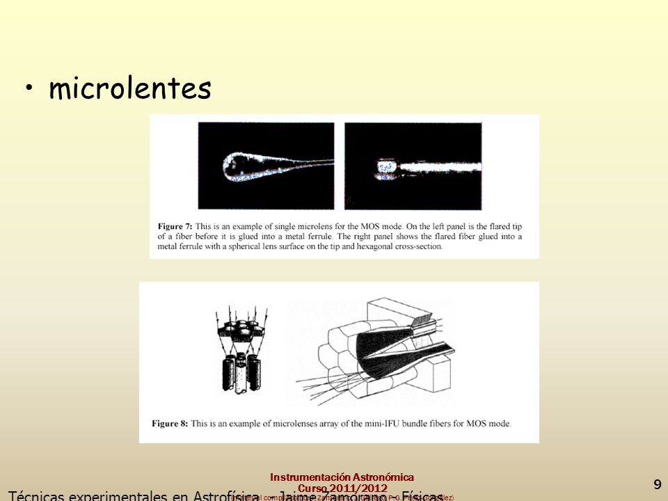 microlentes Técnicas experimentales en Astrofísica - Jaime Zamorano - Físicas UCM- Espectroscopía