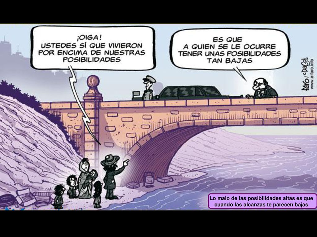 Lo malo de las posibilidades altas es que cuando las alcanzas te parecen bajas
