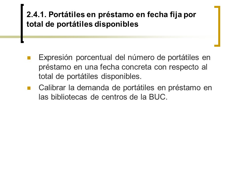 Portátiles en préstamo en fecha fija por total de portátiles disponibles