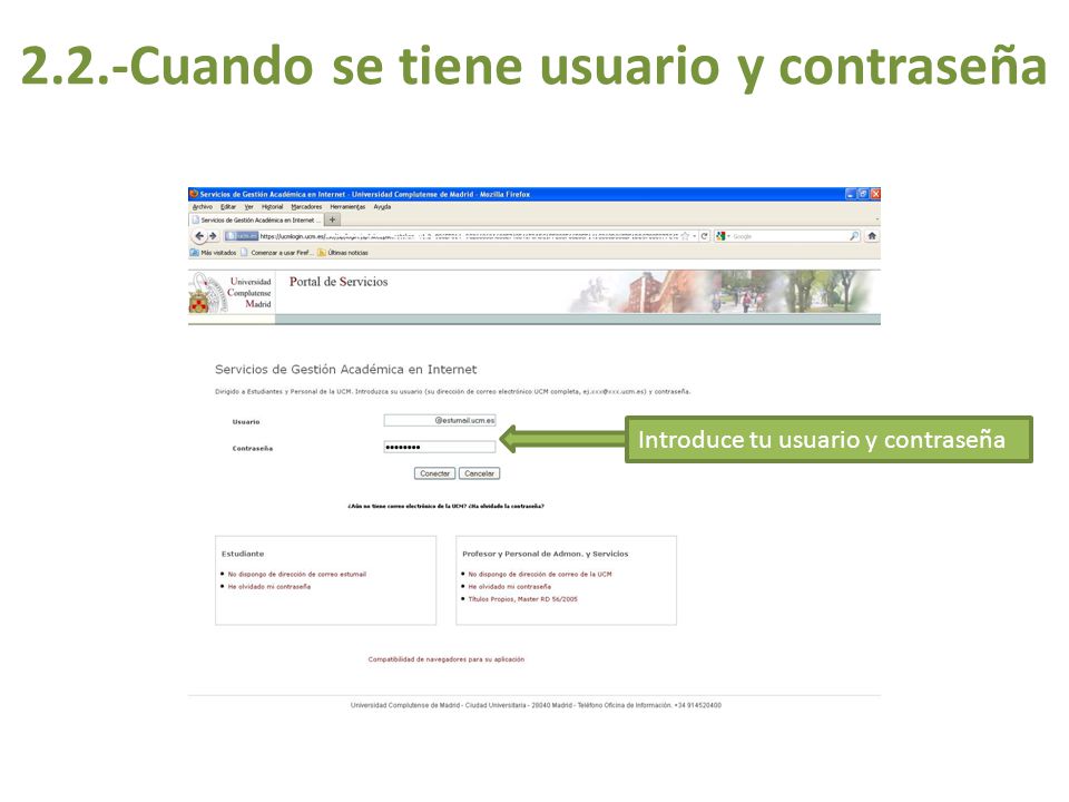 2.2.-Cuando se tiene usuario y contraseña