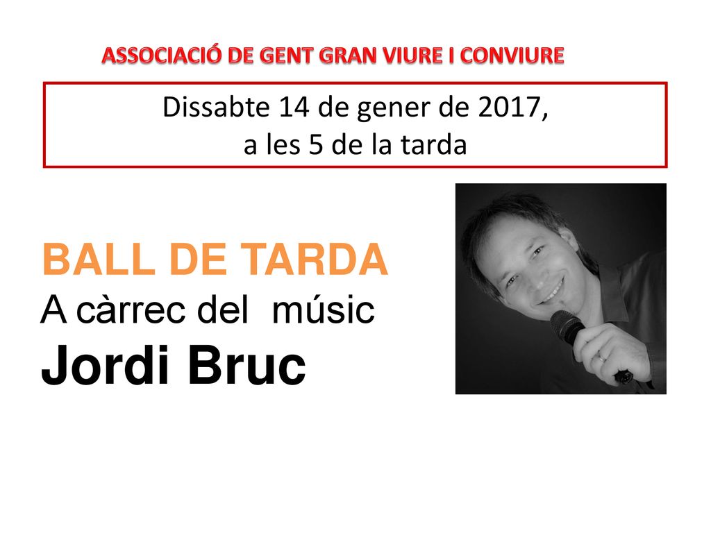 Dissabte 14 de gener de 2017, a les 5 de la tarda