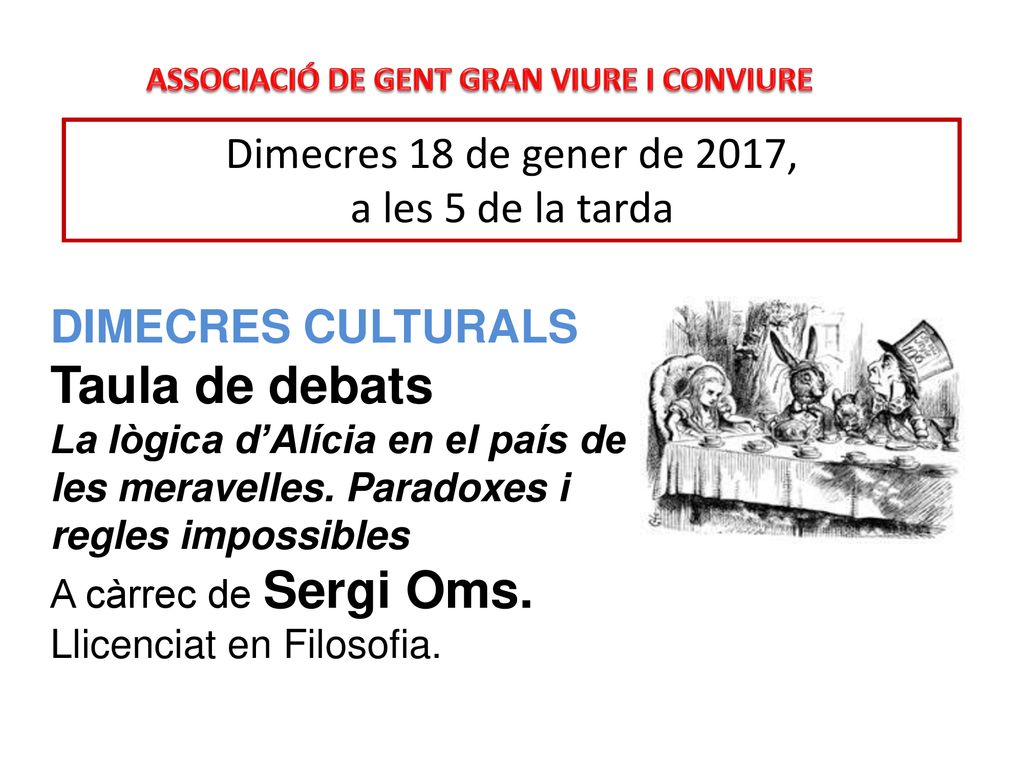 Dimecres 18 de gener de 2017, a les 5 de la tarda