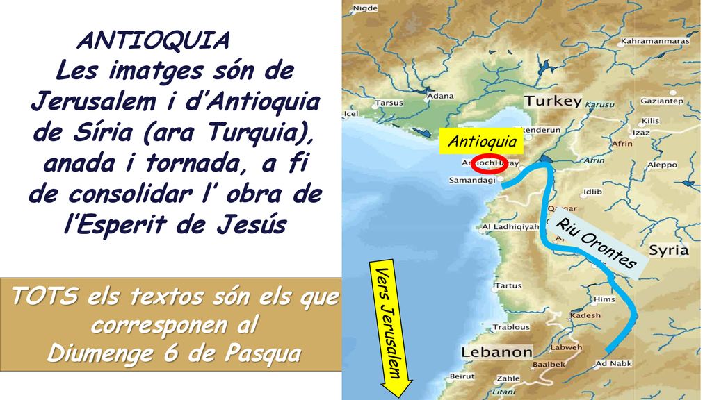 TOTS els textos són els que corresponen al Diumenge 6 de Pasqua
