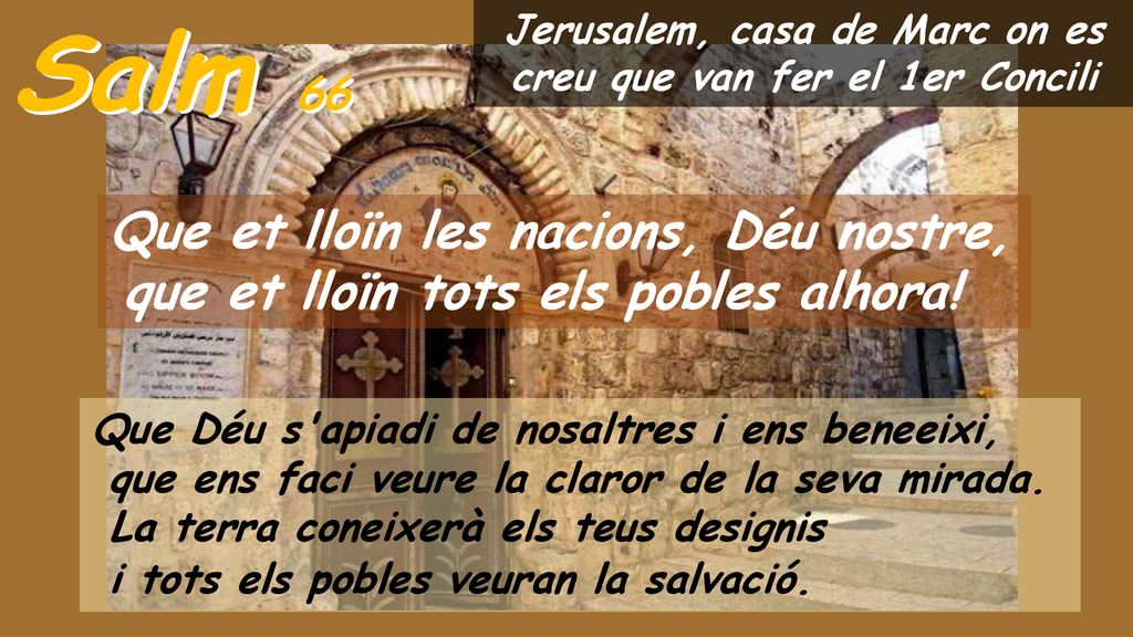 Jerusalem, casa de Marc on es creu que van fer el 1er Concili