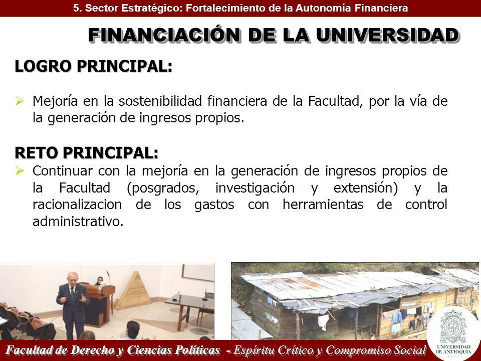 5. Sector Estratégico: Fortalecimiento de la Autonomía Financiera
