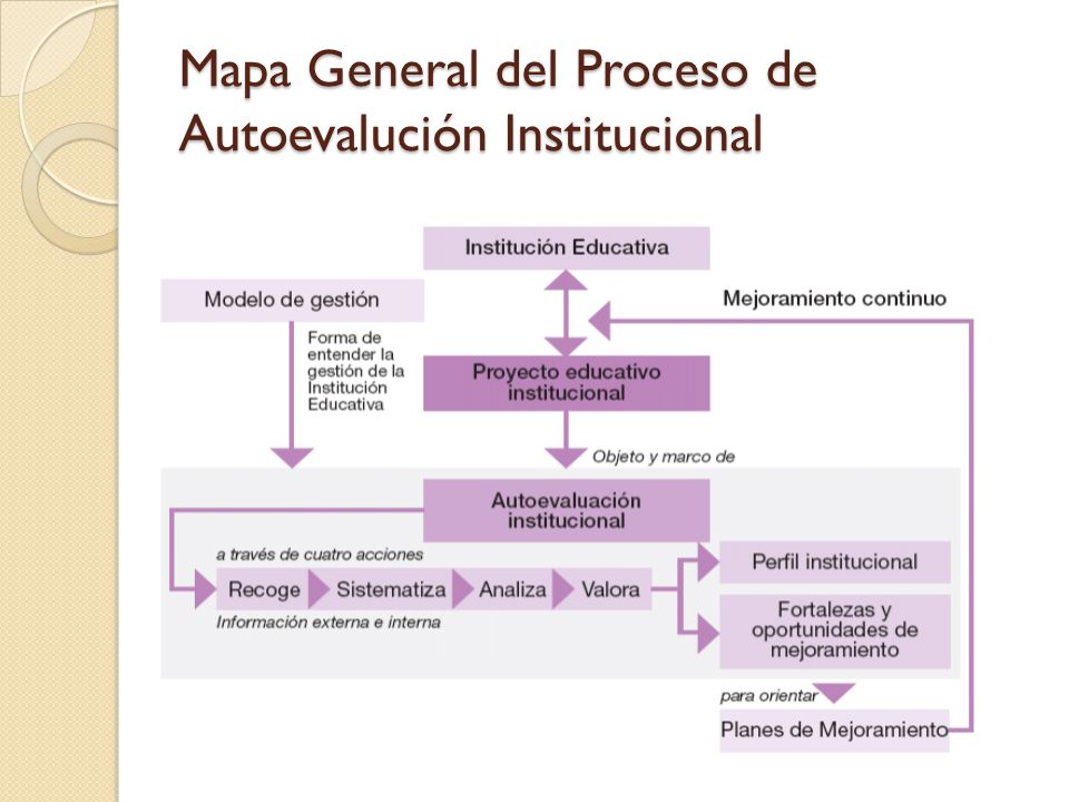 Mapa General del Proceso de Autoevalución Institucional
