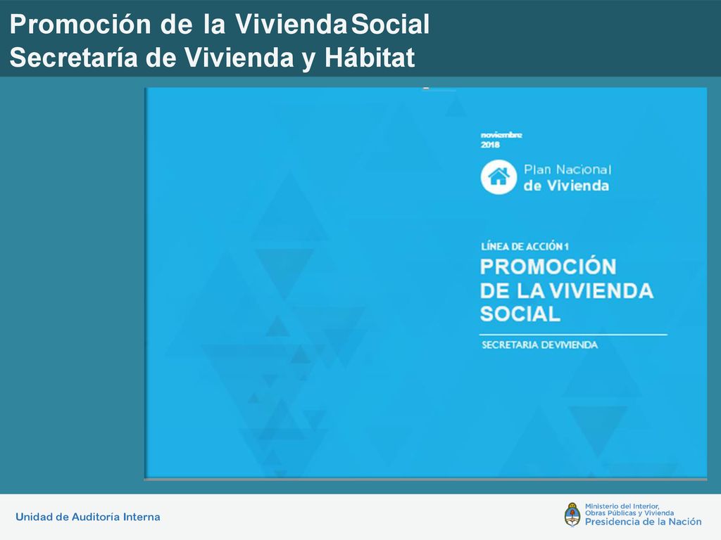 Promoción de la Vivienda Social Secretaría de Vivienda y Hábitat
