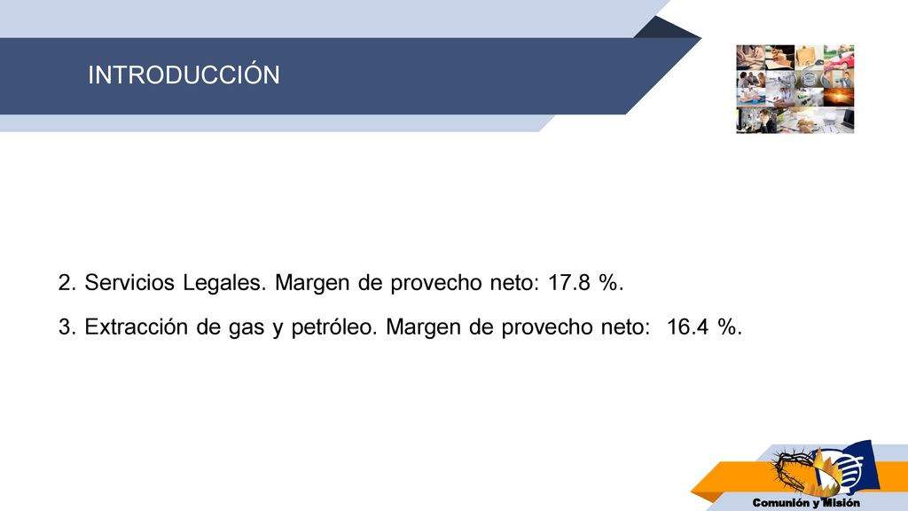 INTRODUCCIÓN 2. Servicios Legales. Margen de provecho neto: 17.8 %.