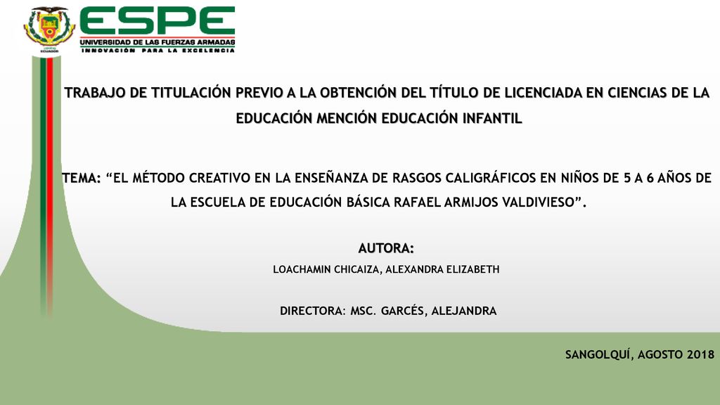 TRABAJO DE TITULACIÓN PREVIO A LA OBTENCIÓN DEL TÍTULO DE LICENCIADA EN CIENCIAS DE LA EDUCACIÓN MENCIÓN EDUCACIÓN INFANTIL.
