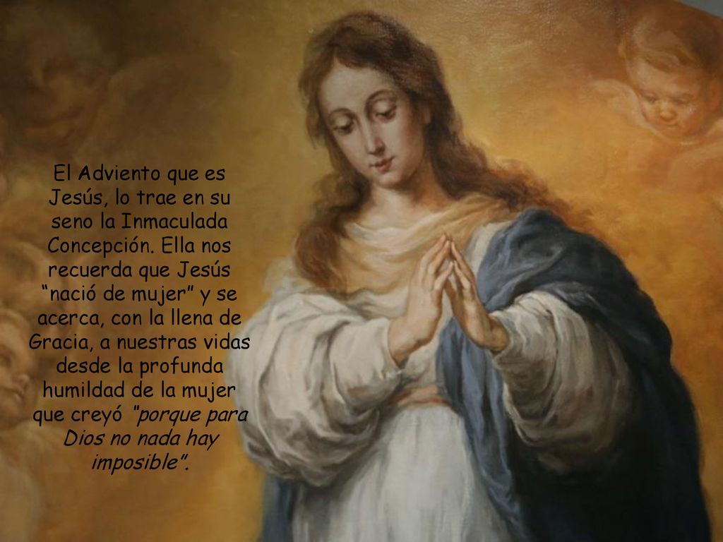 El Adviento que es Jesús, lo trae en su seno la Inmaculada Concepción