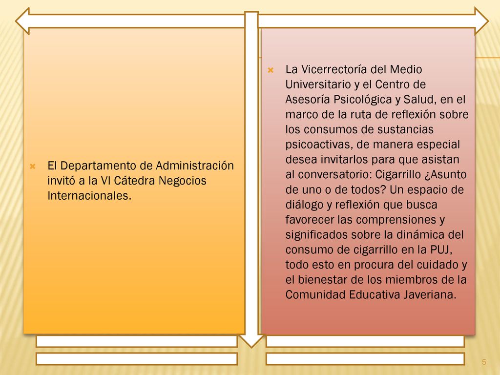 El Departamento de Administración invitó a la VI Cátedra Negocios Internacionales.