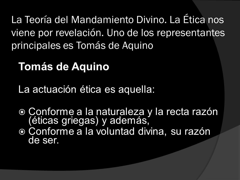 La Teoría del Mandamiento Divino. La Ética nos viene por revelación