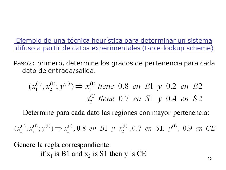 Determine para cada dato las regiones con mayor pertenencia: