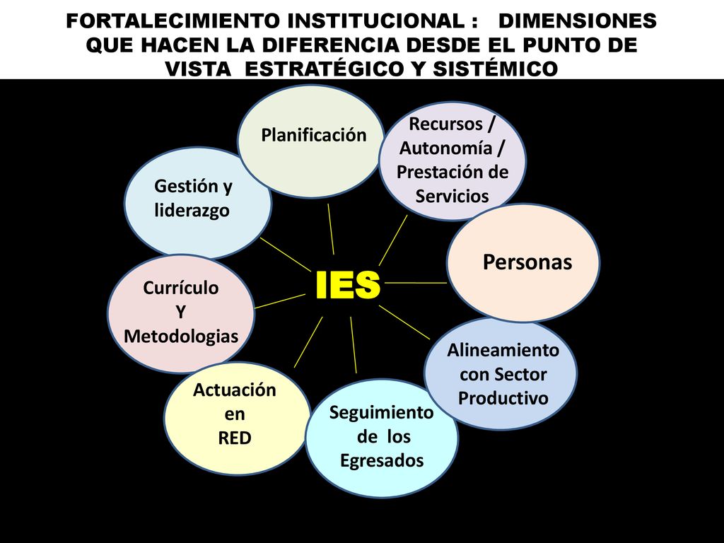 FORTALECIMIENTO INSTITUCIONAL : DIMENSIONES QUE HACEN LA DIFERENCIA DESDE EL PUNTO DE VISTA ESTRATÉGICO Y SISTÉMICO
