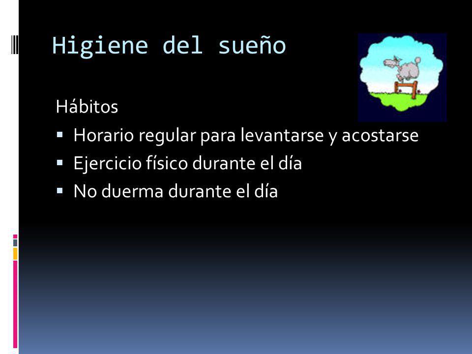 Higiene del sueño Hábitos Horario regular para levantarse y acostarse