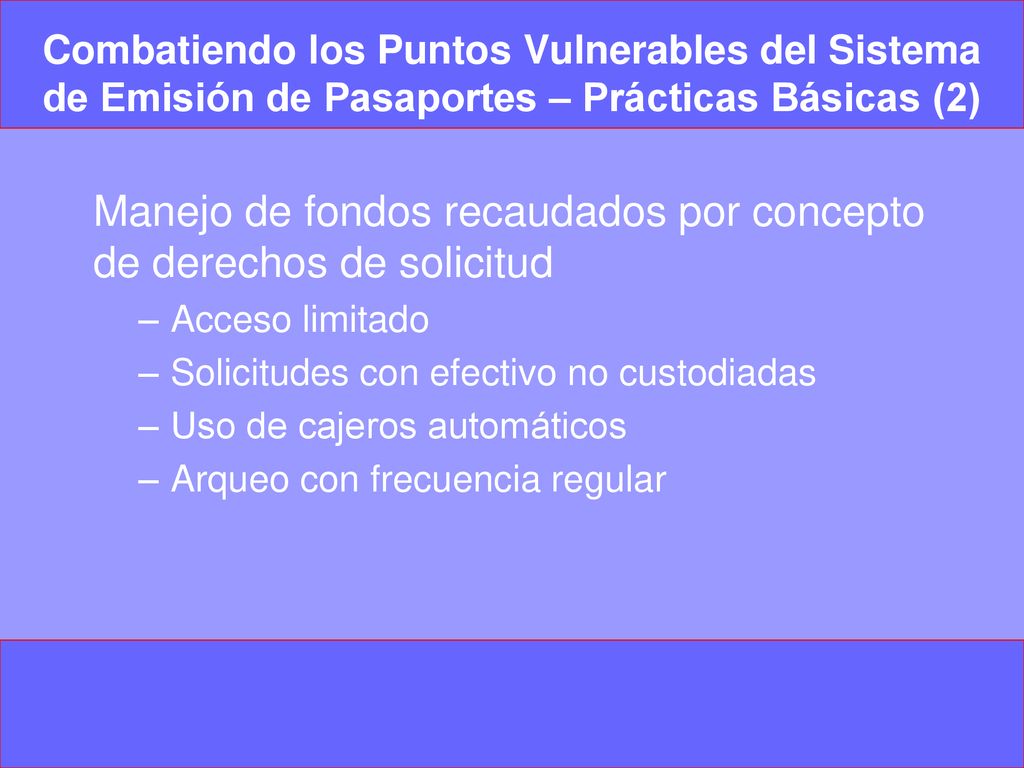Manejo de fondos recaudados por concepto de derechos de solicitud