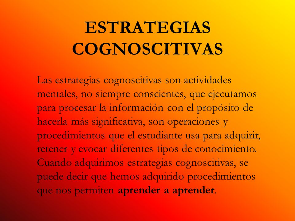 ESTRATEGIAS COGNOSCITIVAS