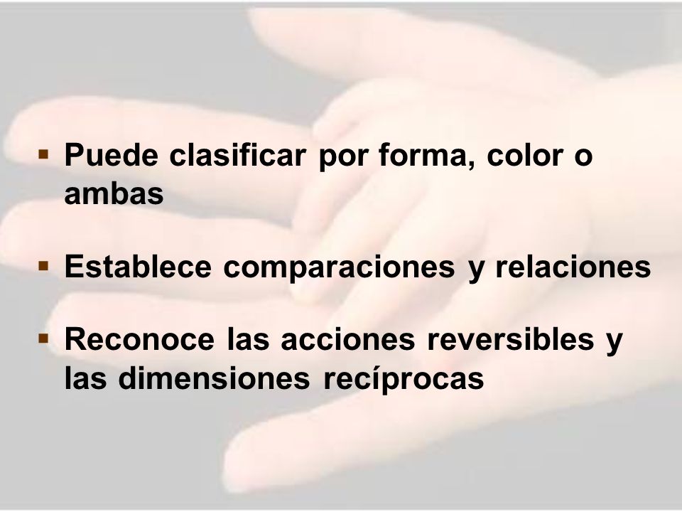 Puede clasificar por forma, color o ambas