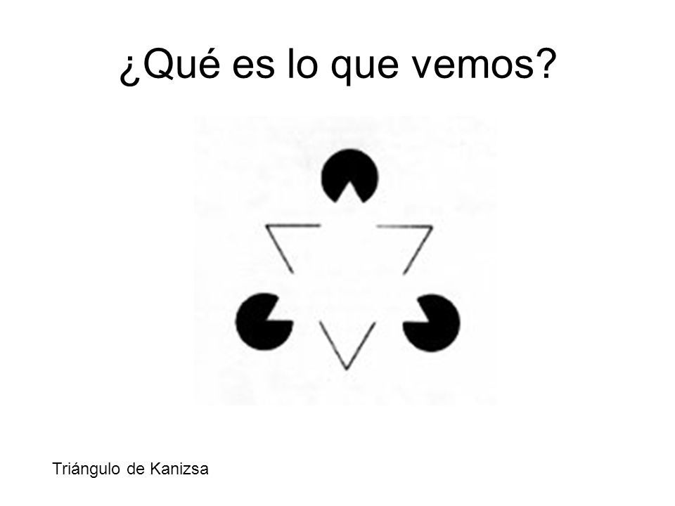 ¿Qué es lo que vemos Triángulo de Kanizsa