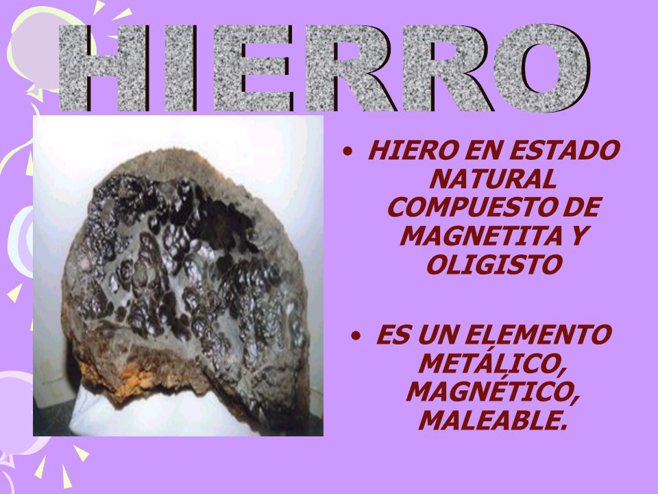 HIERRO HIERO EN ESTADO NATURAL COMPUESTO DE MAGNETITA Y OLIGISTO
