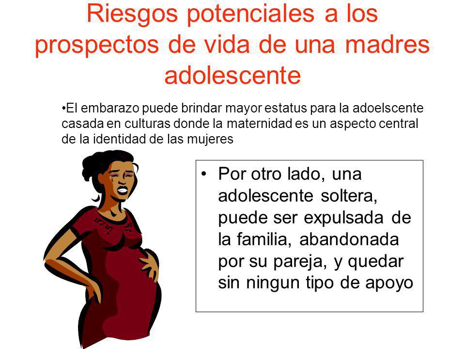 Riesgos potenciales a los prospectos de vida de una madres adolescente