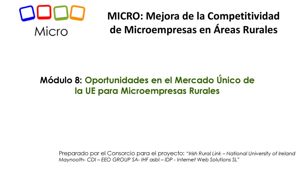 MICRO: Mejora de la Competitividad de Microempresas en Áreas Rurales
