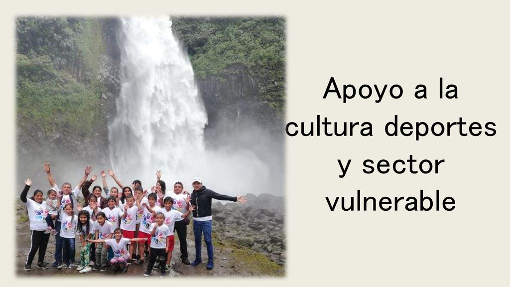 Apoyo a la cultura deportes y sector vulnerable