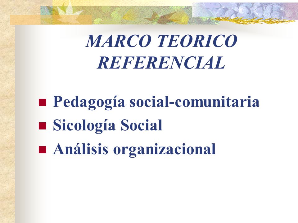 MARCO TEORICO REFERENCIAL