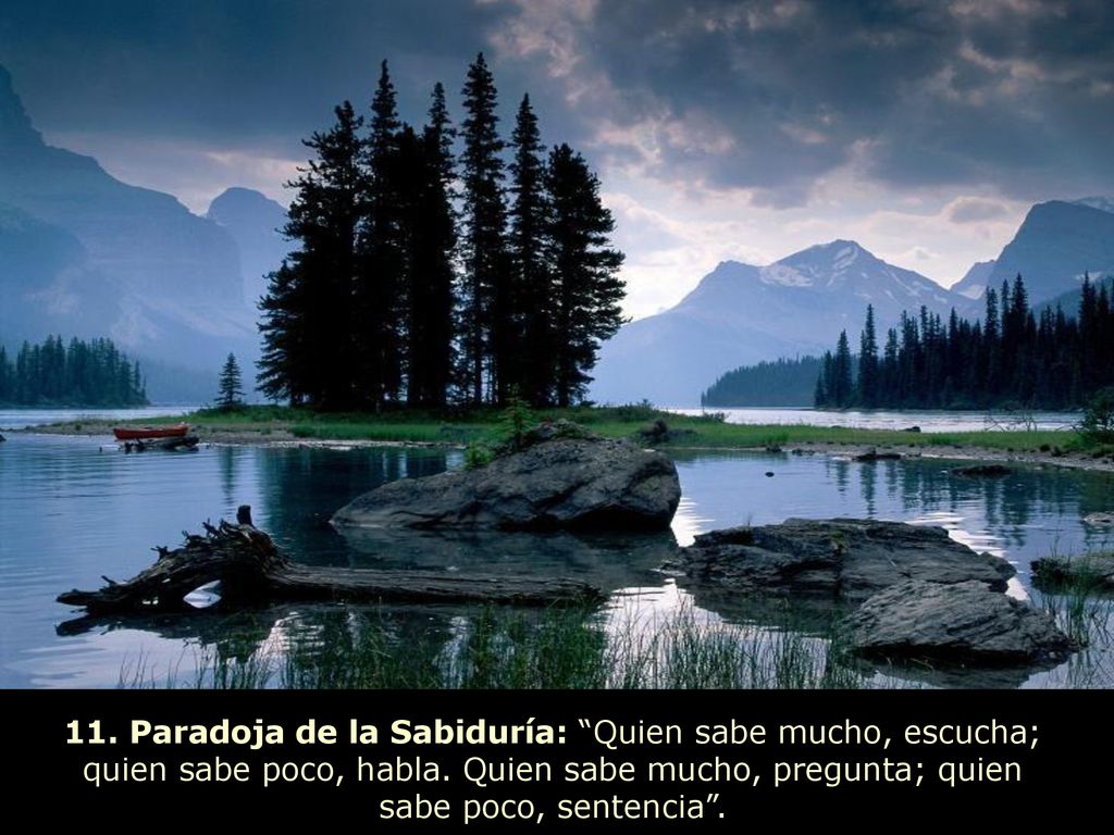 11. Paradoja de la Sabiduría: Quien sabe mucho, escucha; quien sabe poco, habla.