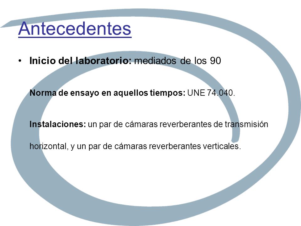 Antecedentes Inicio del laboratorio: mediados de los 90