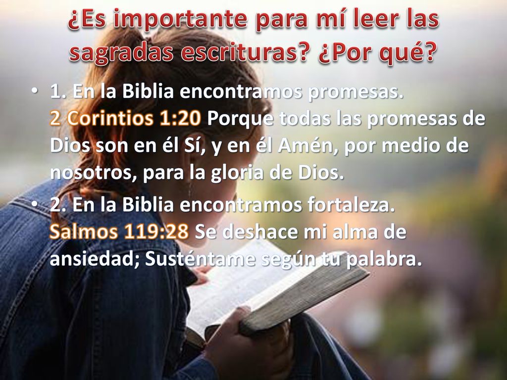 ¿Es importante para mí leer las sagradas escrituras ¿Por qué