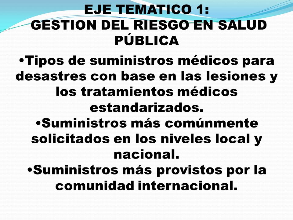 GESTION DEL RIESGO EN SALUD PÚBLICA