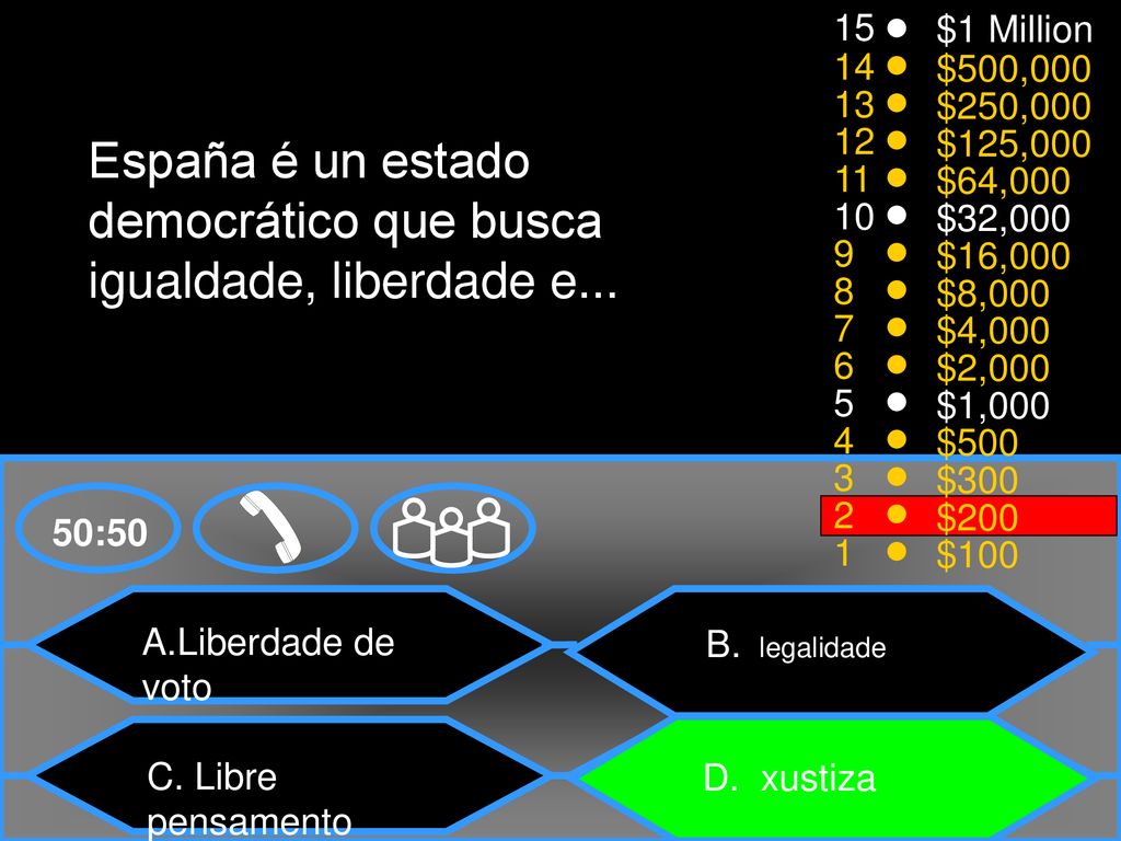 España é un estado democrático que busca igualdade, liberdade e...
