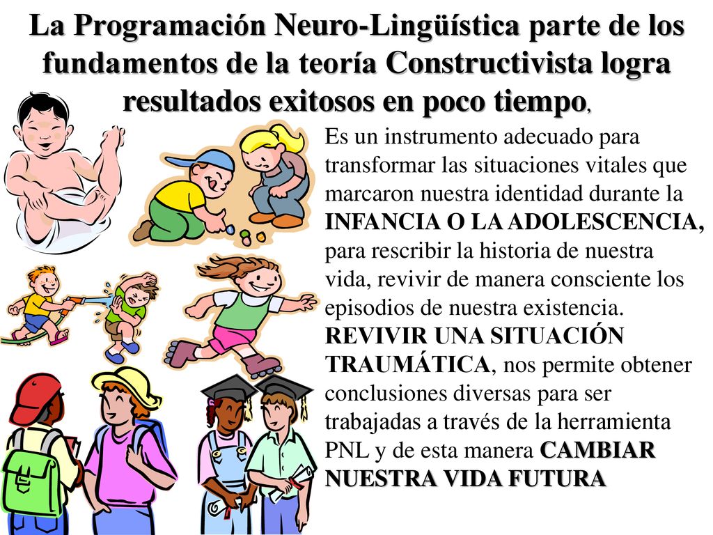 La Programación Neuro-Lingüística parte de los fundamentos de la teoría Constructivista logra resultados exitosos en poco tiempo,