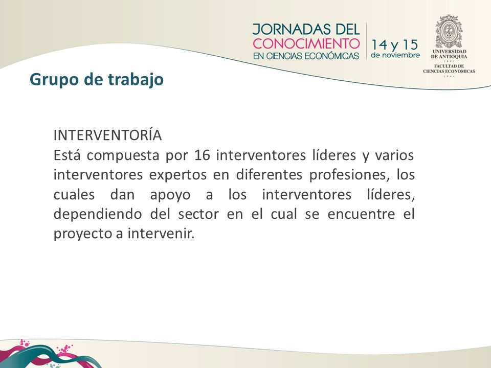 Grupo de trabajo INTERVENTORÍA