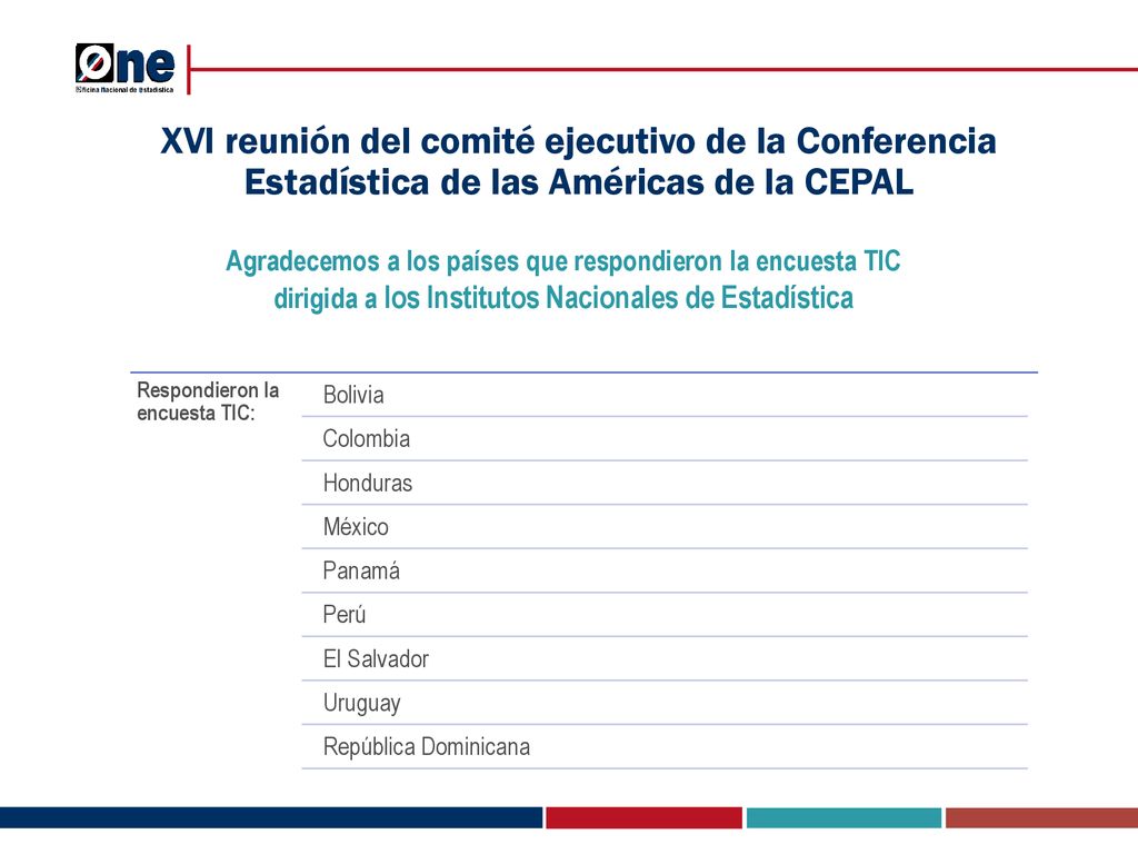 XVI reunión del comité ejecutivo de la Conferencia Estadística de las Américas de la CEPAL