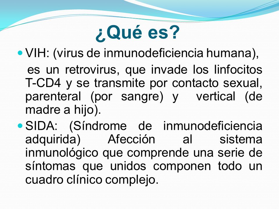 ¿Qué es VIH: (virus de inmunodeficiencia humana),