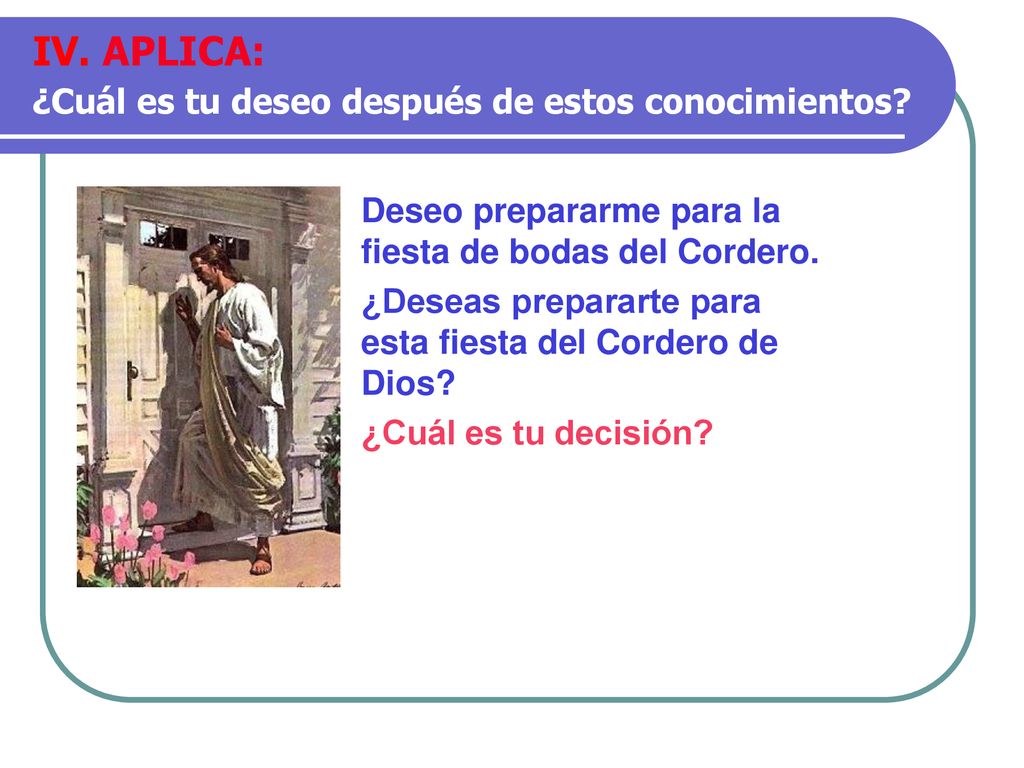 IV. APLICA: ¿Cuál es tu deseo después de estos conocimientos