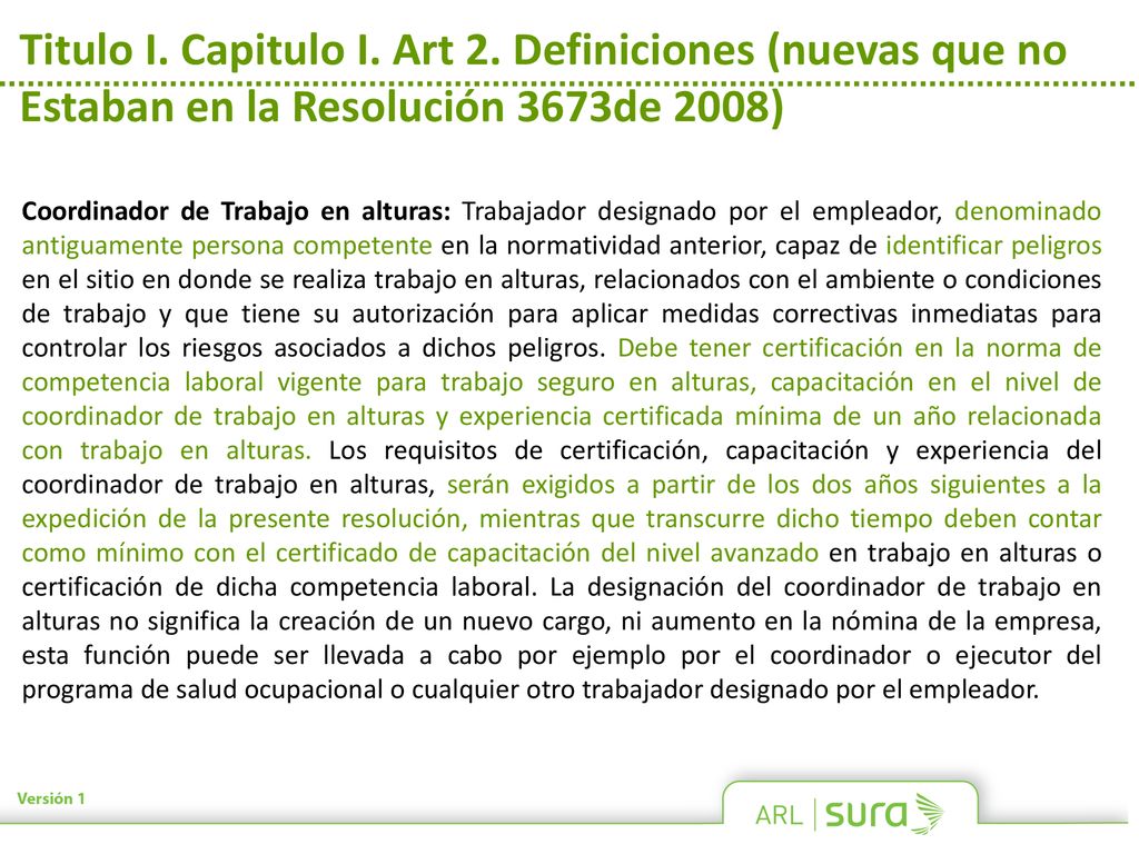 Titulo I. Capitulo I. Art 2. Definiciones (nuevas que no