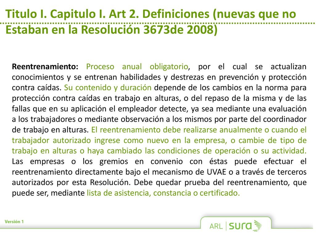 Titulo I. Capitulo I. Art 2. Definiciones (nuevas que no