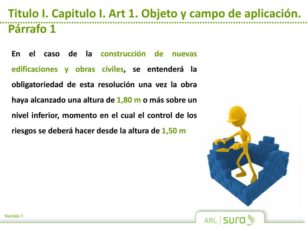 Titulo I. Capitulo I. Art 1. Objeto y campo de aplicación. Párrafo 1