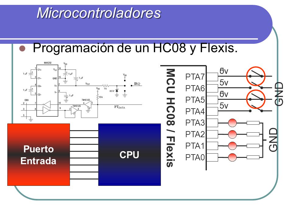 Microcontroladores Programación de un HC08 y Flexis. MCU HC08 / Flexis
