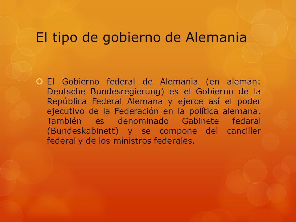 El tipo de gobierno de Alemania