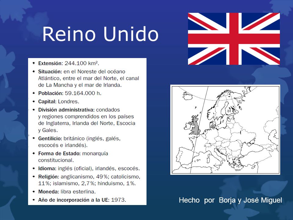 Reino Unido Hecho por Borja y José Miguel