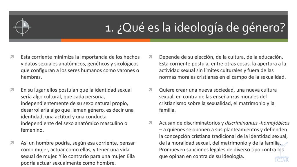 LA IGLESIA ANTE EL DESAFÍO DE LA IDEOLOGÍA DE GÉNERO - ppt descargar LA IGLESIA ANTE EL DESAFÍO DE LA IDEOLOGÍA DE GÉNERO - ppt descargar